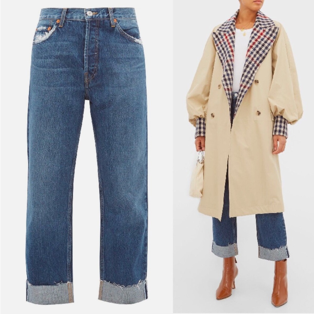 RE/DONE 90’s Loose Straight High Rise Cuffed Women’s Jeans